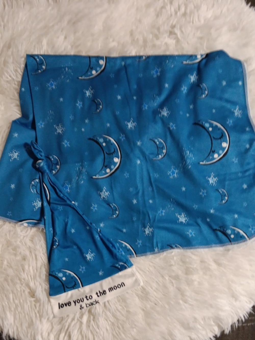 SHEIN Blue Moon & Star Baby Hat and Blanket